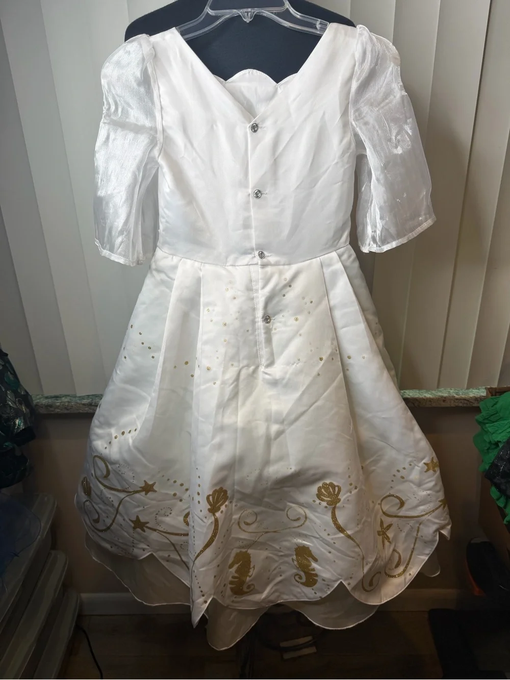 Disney Store Ariel Wedding Dress Deluxe Costume The Little Mermaid SZ 7/8